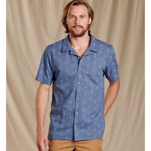 Toad & Co Men's Harbour Short Sleeve Shirt Organic Cotton L